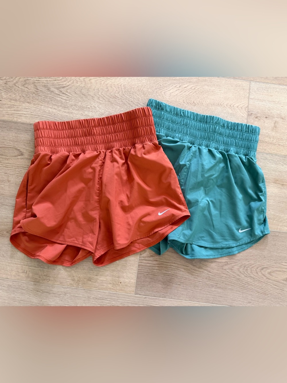 Nike Dri-FIT 3” High Waist Running Shorts 2 Pair Bundle Size M